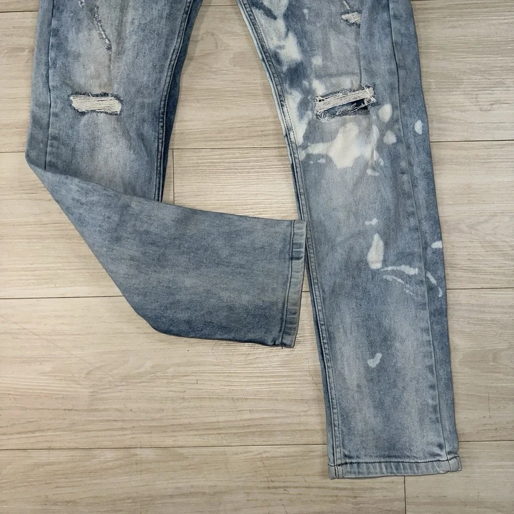 Levi's Skinny Taper Paint‎ Splatter Jeans size 31x29 Preppy Stretch Distressed